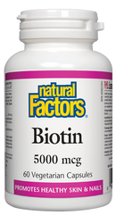 Biotin 5000mcg, 60 Capsules