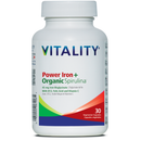 Power Iron+ Organic Spirulina, 30 Capsules