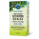 100% Vegan Vitamin D3 & K2, 15mL