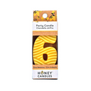 Beeswax Party Candle, Number 6