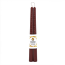 Beeswax 12" Taper Candle Pair, Dark Brown