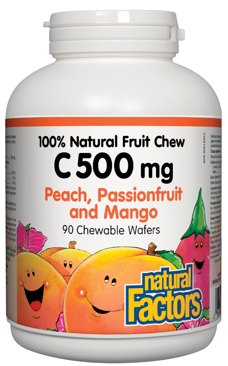 Vitamin C 500mg, Peach Passionfruit & Mango 90 Chewable Wafers