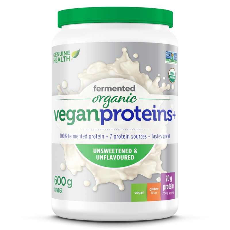 Fermented Organic Vegan Proteins+, Unflavoured, 600g