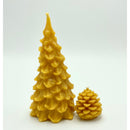 Large Evergreen Tree Beeswax Candle