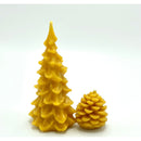 Medium Evergreen Tree Beeswax Candle