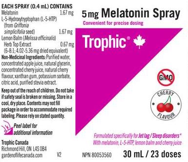 Melatonin Spray, 5mg 30mL