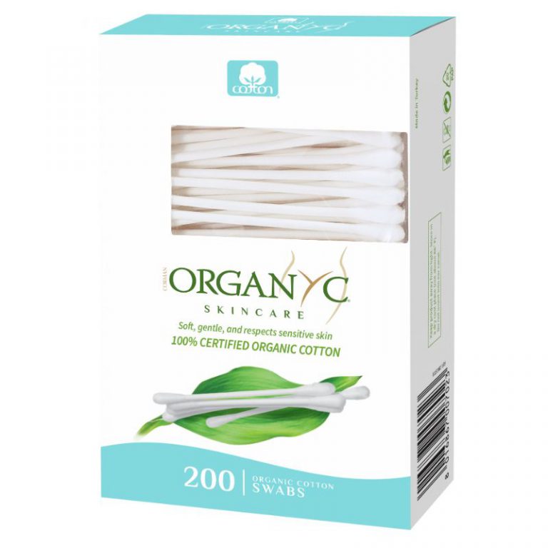 Organic Cotton Swabs, 200 Pack