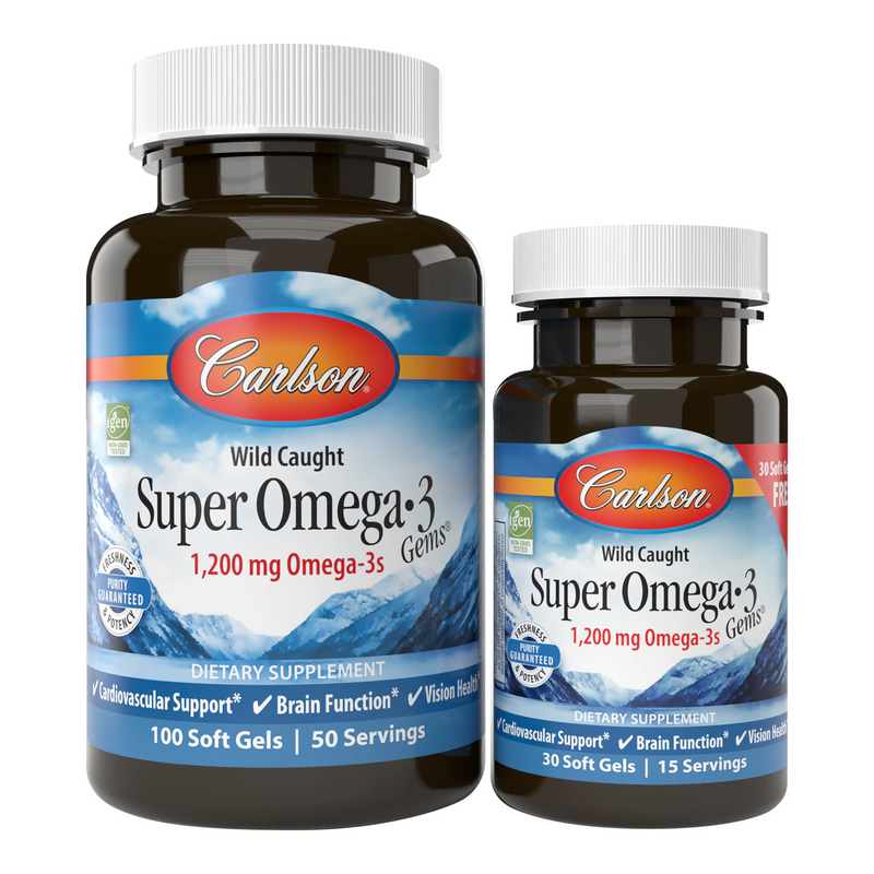 Super Omega-3 Gems, Unflavoured 100+30 Softgels