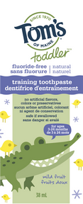 Fluoride-Free Toddler Training Toothpaste, 38mL