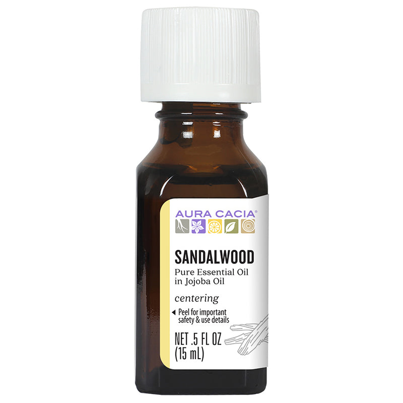 Sandalwood Essential Oil in Jojoba Oil, 15mL
