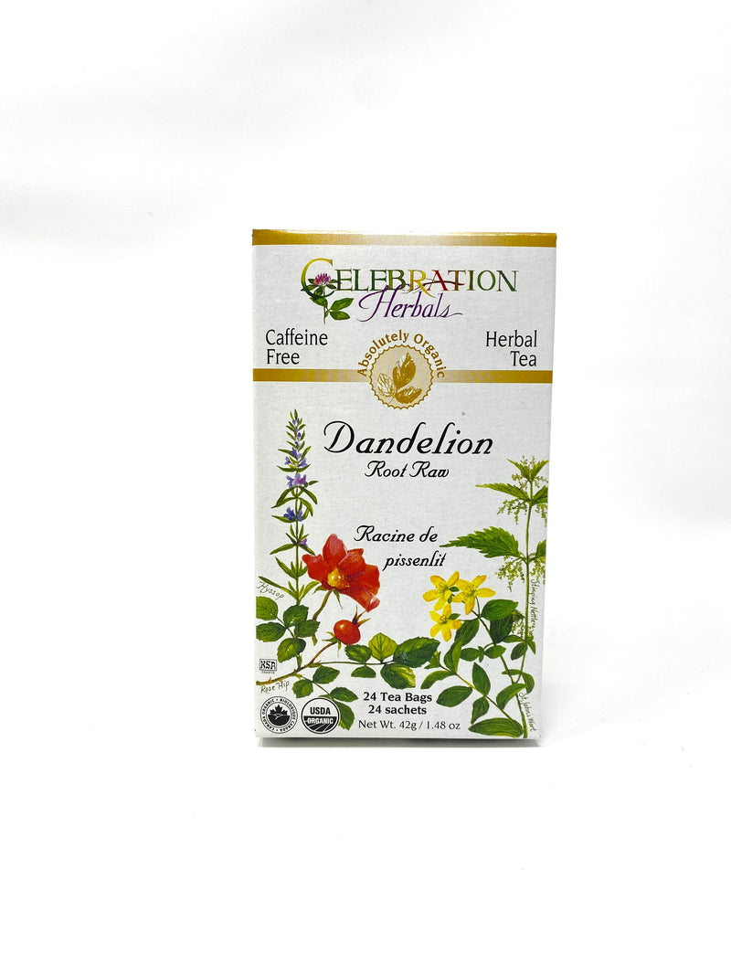 Organic Dandelion Root Raw, 24 Tea Bags