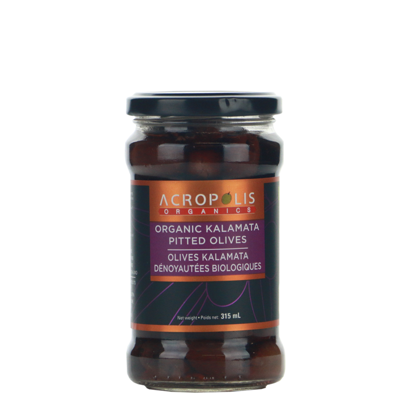 Organic Kalamata Pitted Olives in Brine, 315mL