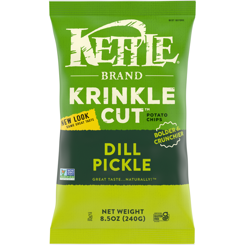 Krinkle Cut Potato Chips, Dill Pickle