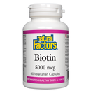 Biotin 5000mcg, 60 Capsules