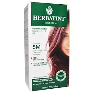 Permanent Haircolour Gel, 5M Light Mahogany Chestnut, 135mL