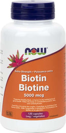 Biotin 5000mcg, 120 Capsules