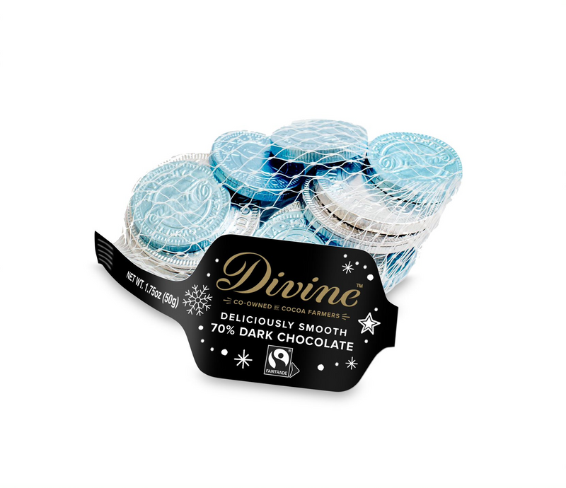 Fair Trade Dark Chocolate Coins 70%, 50g