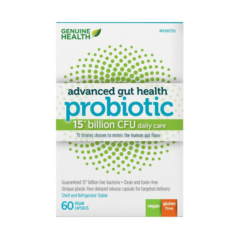 Advanced Gut Health Probiotic, 15 Billion, 60 Capsules