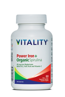 Power Iron+ Organic Spirulina, 60 Capsules