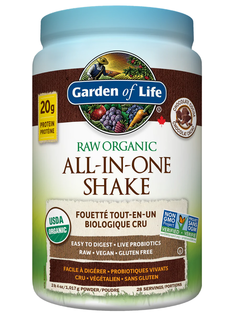 RAW Organic All-In-One Shake, Chocolate 1017g