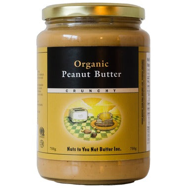 Peanut Butter, Organic, Crunchy 750g