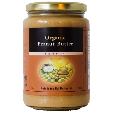 Peanut Butter, Organic, Smooth, 750g