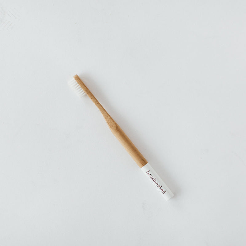 Adult Soft Nylon Bristle Toothbrush - White