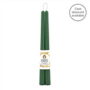 Beeswax 12" Taper Candle Pair, Forest Green