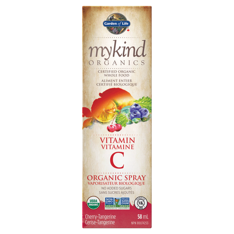 Vitamin C Organic Spray, Cherry Tangerine 58mL