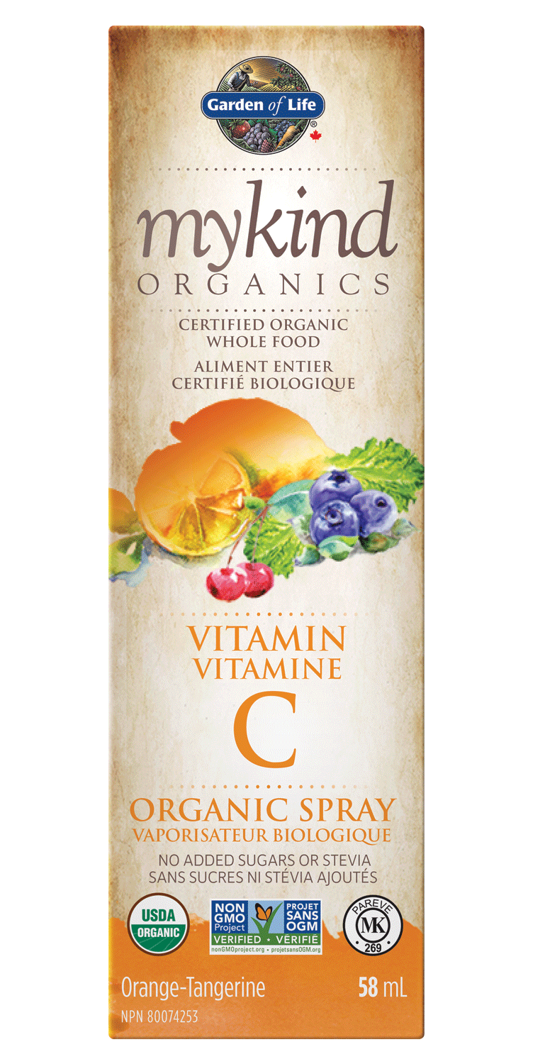 Vitamin C Organic Spray, Orange Tangerine 58mL