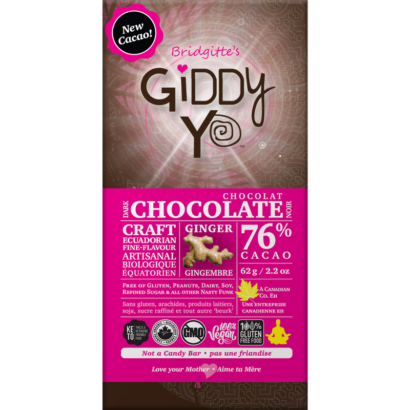 Ginger 76% Dark Chocolate, 62g