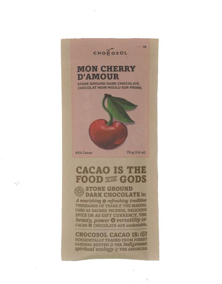 65% Mon Cherry D'Amour Chocolate Bar, 75g