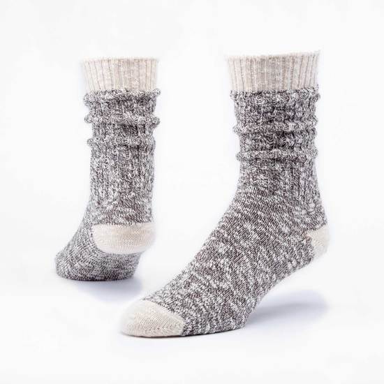Organic Cotton Ragg Socks, Chestnut Medium