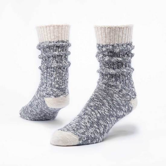 Organic Cotton Ragg Socks, Navy Medium