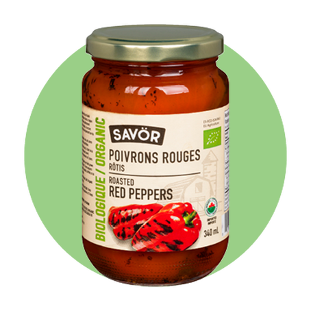 Organic Roasted Red Peppers, 340mL