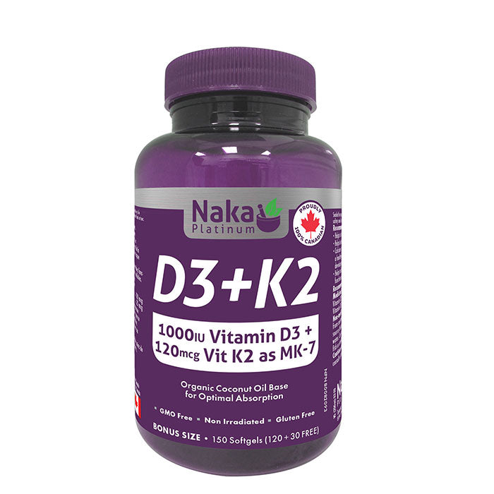 Vitamin D3+K2, 150 Softgels