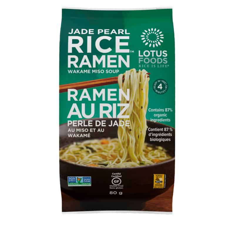 Jade Pearl Rice Ramen with Wakame Miso Soup, 80g