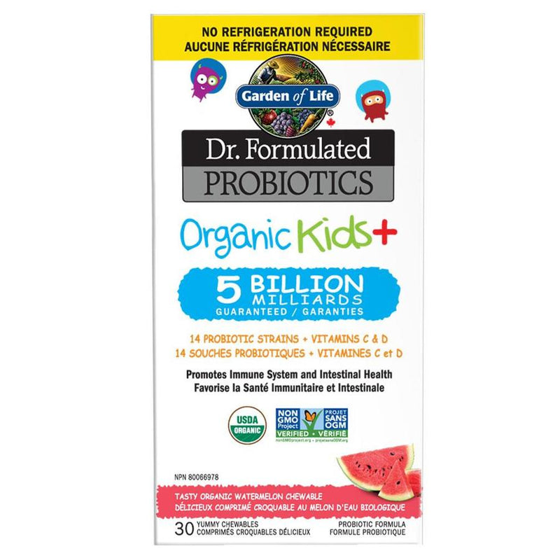 Dr. Formulated Probiotics Organic Kids+, Shelf Stable 30 Chewables