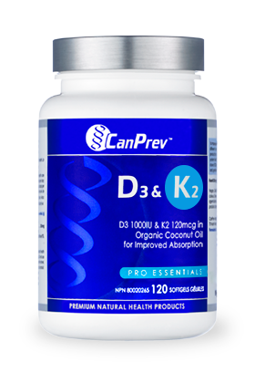 Vitamin D3 + K2, 120 Softgels