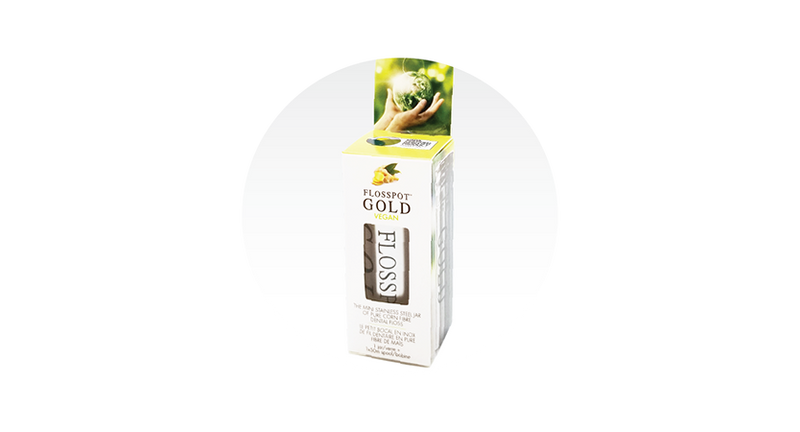 Flosspot Gold Vegan Dental Floss