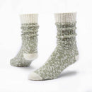 Organic Cotton Ragg Socks, Olive Medium