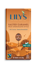 40% Salted Caramel, Stevia Sweetened Chocolate Bar