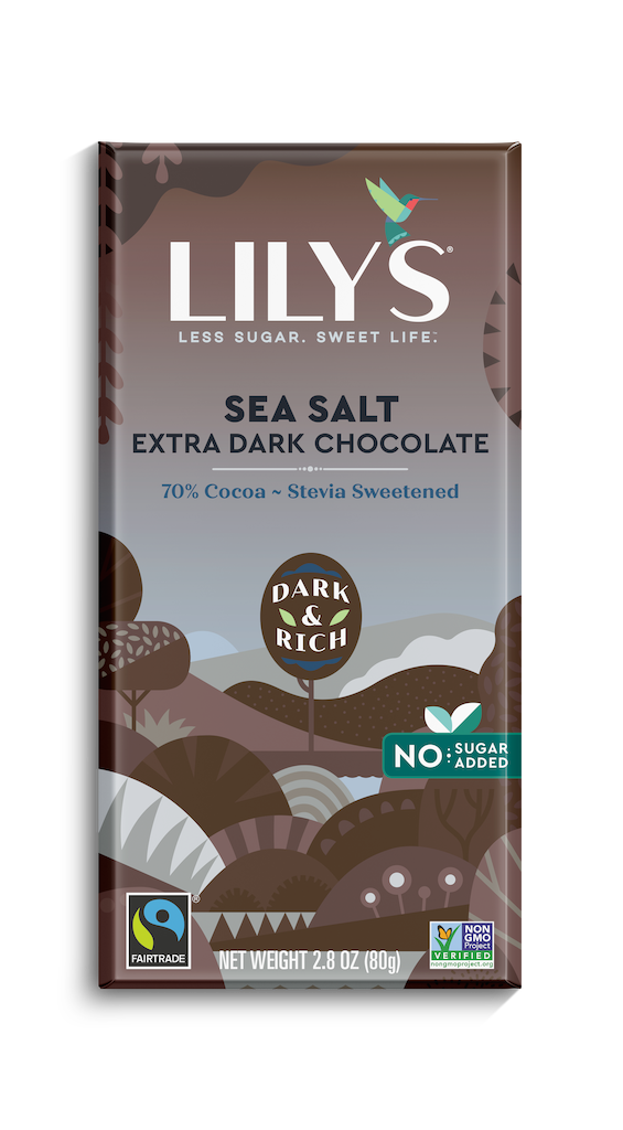 70% Sea Salt, Stevia Sweetened Chocolate Bar
