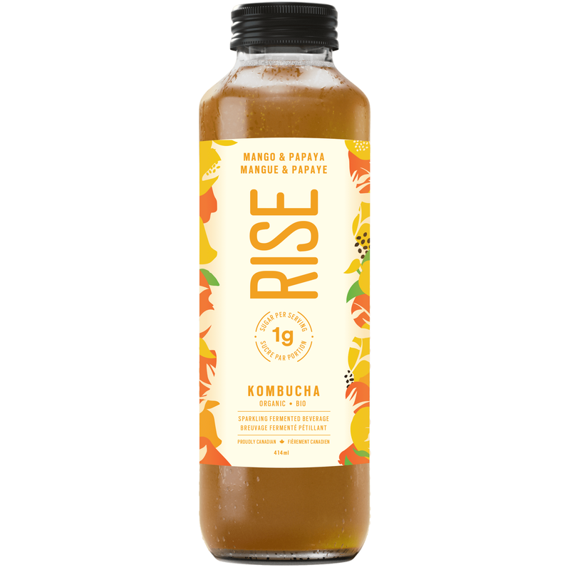 Mango & Papaya (1g sugar) Kombucha, 414mL