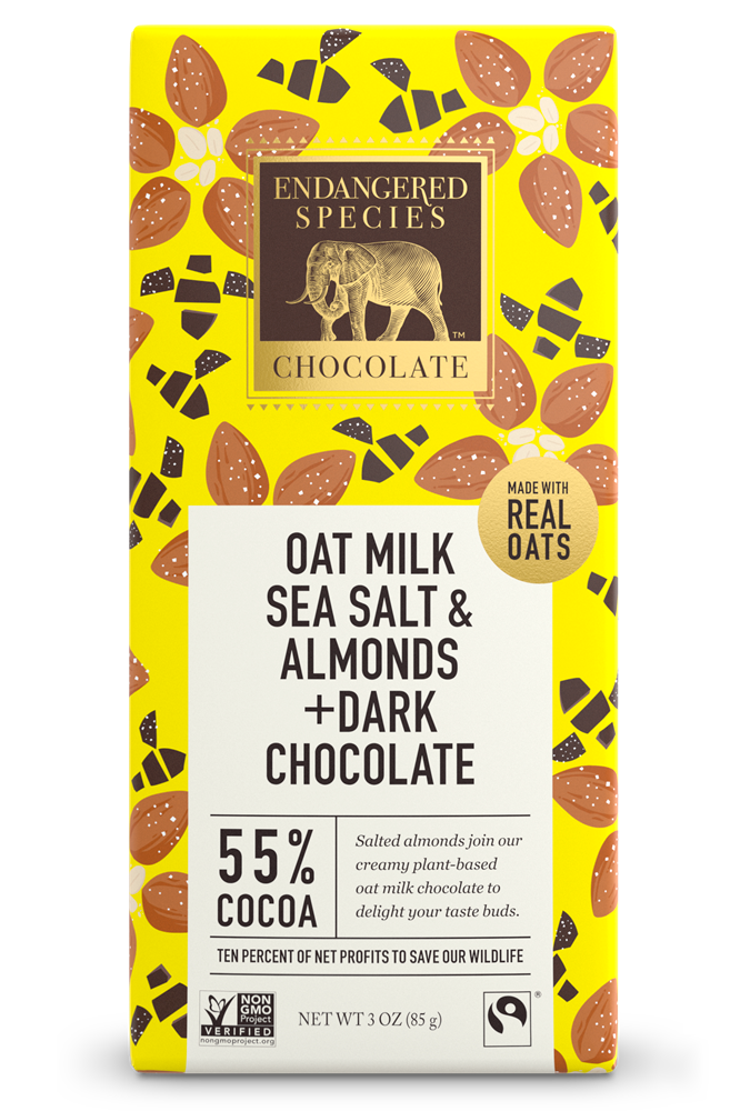 Oat milk, 55% Sea Salt & Almond Chocolate Bar