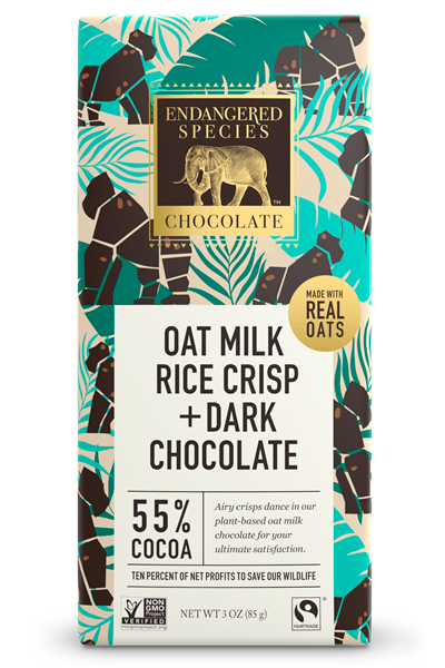 Oat milk, 55% Rice Crisp Chocolate Bar
