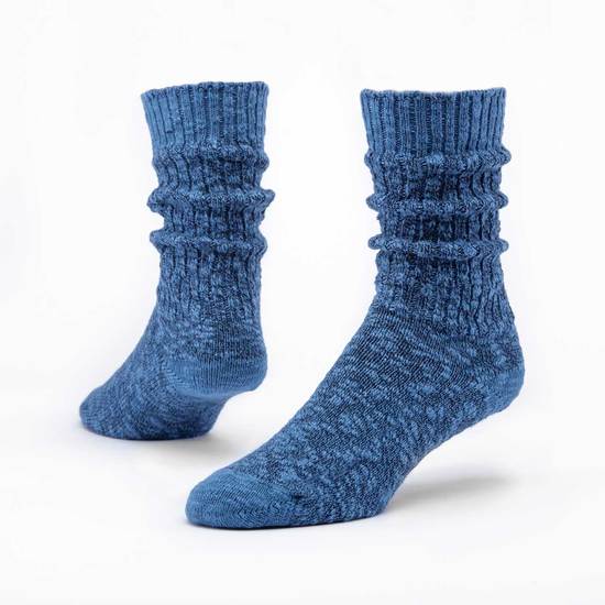 Organic Cotton Ragg Socks, Navy Medium