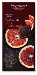Dark 70% Chia Grapefruit Chocolate Bar
