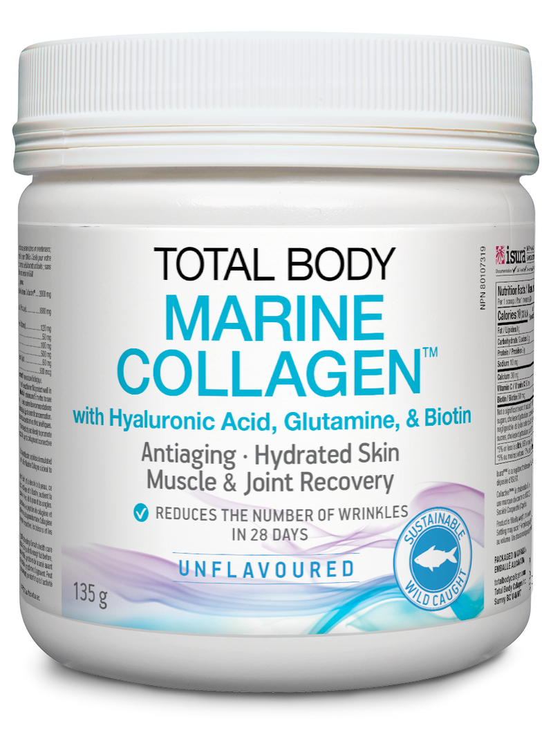 Total Body Marine Collagen with Hyaluronic Acid, Glutamine & Biotin, 135g