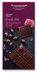 Dark 70% Bulgarian Rose Water Chocolate Bar